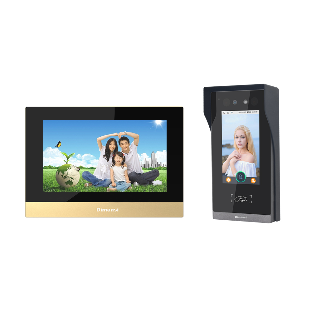 数字人脸7寸可视门铃（810S+91S）